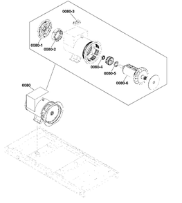 Alternator Diagram and Parts List for 076167-01  Briggs and Stratton Generator